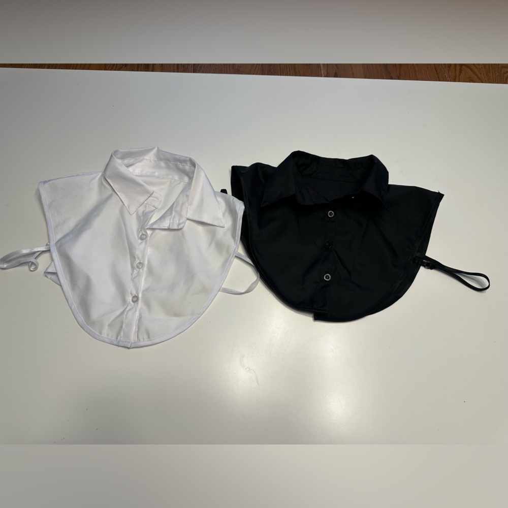 SHEIN Women's White and Black Button Down Collar Set